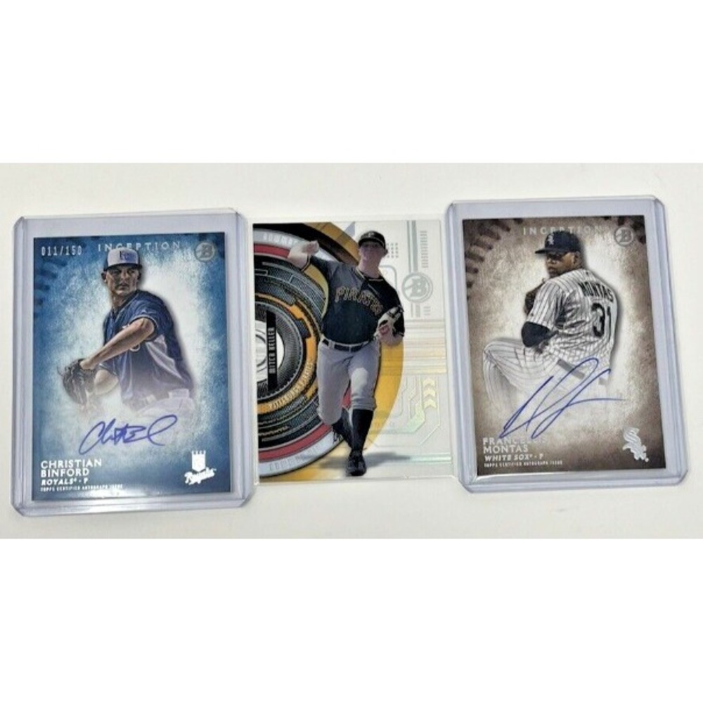 Bowman Inception Baseball Card Lot Binford Montas Auto Keller MLB Royals Sox P
